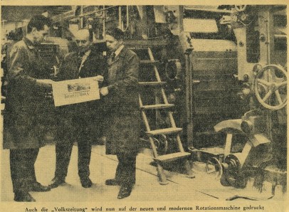 1965, 3 decembrie. Sandor Szabo la tipografia Volk Zeitung