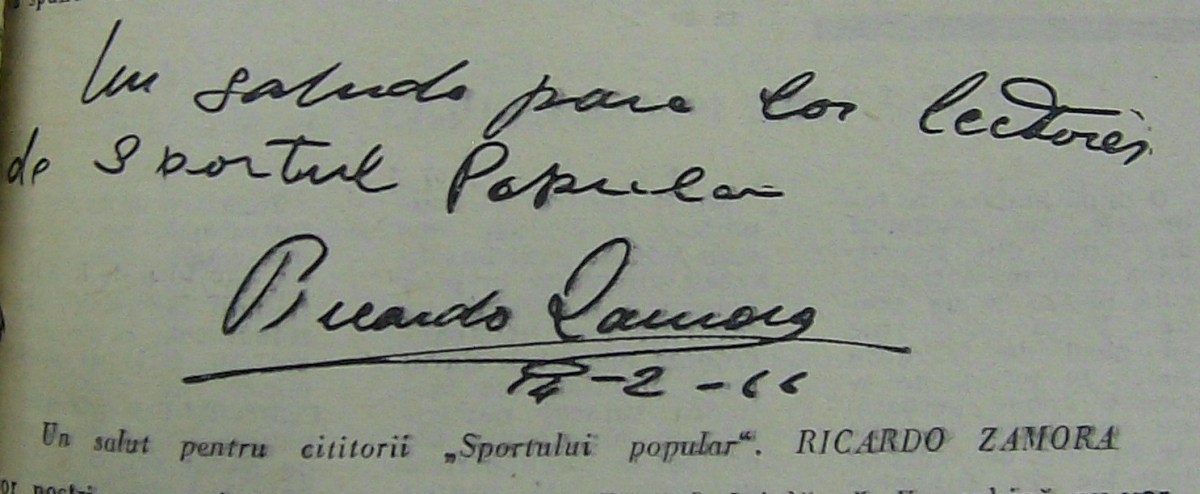 Salut de la Ricardo Zamora, 14 februarie 1966
