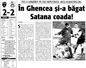 Steaua Bucureşti - FC Braşov 2-2, 5 decembrie 1999